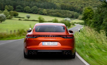 2021 Porsche Panamera Turbo S (Color: Papaya Metallic) Rear Wallpapers 450x275 (74)