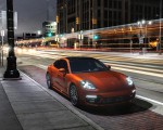 2021 Porsche Panamera Turbo S (US-Spec; Color: Papaya Metallic) Front Three-Quarter Wallpapers 150x120