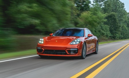 2021 Porsche Panamera Turbo S (US-Spec; Color: Papaya Metallic) Front Wallpapers 450x275 (107)