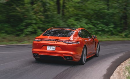 2021 Porsche Panamera Turbo S (US-Spec; Color: Papaya Metallic) Rear Wallpapers 450x275 (108)