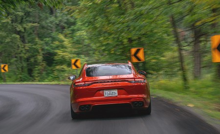 2021 Porsche Panamera Turbo S (US-Spec; Color: Papaya Metallic) Rear Wallpapers  450x275 (109)