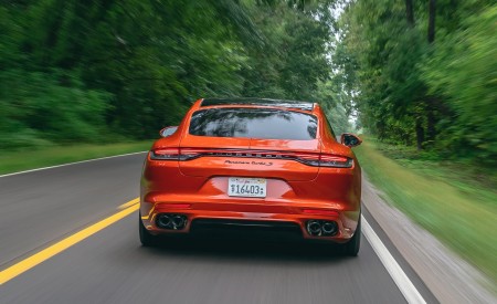 2021 Porsche Panamera Turbo S (US-Spec; Color: Papaya Metallic) Rear Wallpapers 450x275 (110)