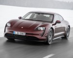 2021 Porsche Taycan (Color: Cherry Metallic) Front Three-Quarter Wallpapers 150x120