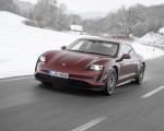 2021 Porsche Taycan (Color: Cherry Metallic) Front Three-Quarter Wallpapers 150x120