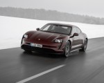 2021 Porsche Taycan (Color: Cherry Metallic) Front Three-Quarter Wallpapers 150x120