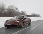 2021 Porsche Taycan (Color: Cherry Metallic) Front Three-Quarter Wallpapers 150x120