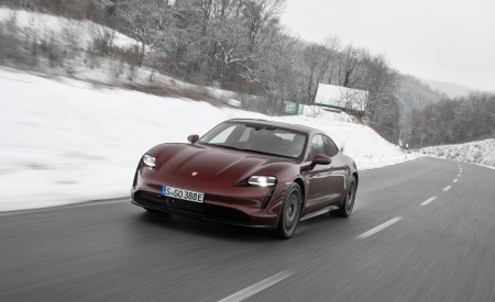2021 Porsche Taycan (Color: Cherry Metallic) Front Wallpapers 450x275 (104)