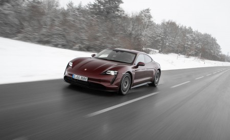 2021 Porsche Taycan (Color: Cherry Metallic) Front Wallpapers  450x275 (96)
