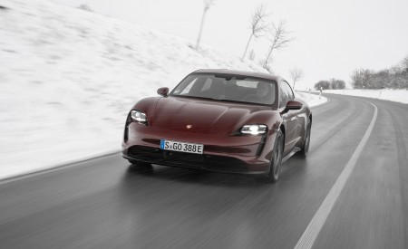 2021 Porsche Taycan (Color: Cherry Metallic) Front Wallpapers 450x275 (97)