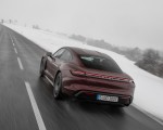 2021 Porsche Taycan (Color: Cherry Metallic) Rear Three-Quarter Wallpapers 150x120