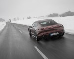 2021 Porsche Taycan (Color: Cherry Metallic) Rear Three-Quarter Wallpapers 150x120
