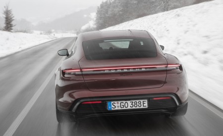2021 Porsche Taycan (Color: Cherry Metallic) Rear Wallpapers 450x275 (117)