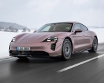 2021 Porsche Taycan (Color: Frozen Berry Metallic) Front Three-Quarter Wallpapers 150x120