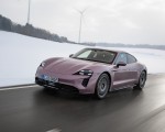 2021 Porsche Taycan (Color: Frozen Berry Metallic) Front Three-Quarter Wallpapers 150x120