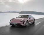 2021 Porsche Taycan (Color: Frozen Berry Metallic) Front Three-Quarter Wallpapers 150x120