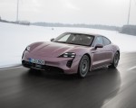 2021 Porsche Taycan (Color: Frozen Berry Metallic) Front Three-Quarter Wallpapers 150x120