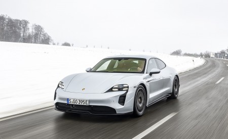 2021 Porsche Taycan (Color: Ice Grey Metallic) Front Wallpapers 450x275 (58)