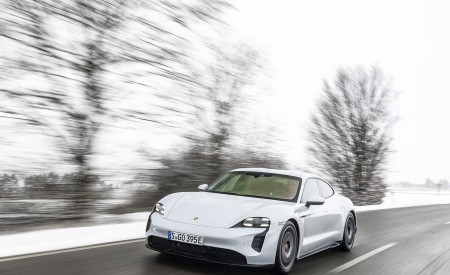 2021 Porsche Taycan (Color: Ice Grey Metallic) Front Wallpapers 450x275 (59)