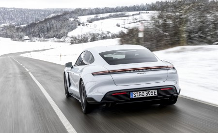 2021 Porsche Taycan (Color: Ice Grey Metallic) Rear Wallpapers 450x275 (75)
