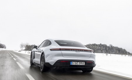 2021 Porsche Taycan (Color: Ice Grey Metallic) Rear Wallpapers 450x275 (66)