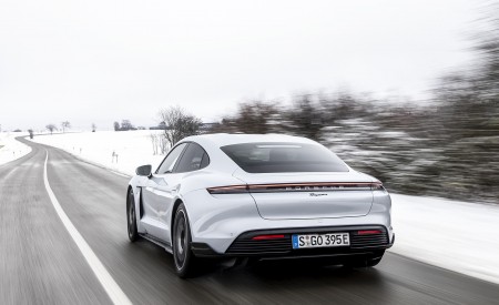 2021 Porsche Taycan (Color: Ice Grey Metallic) Rear Wallpapers 450x275 (74)