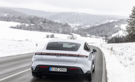 2021 Porsche Taycan (Color: Ice Grey Metallic) Rear Wallpapers 450x275 (73)