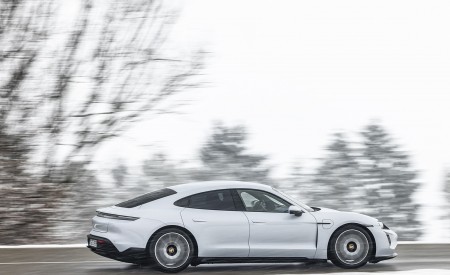 2021 Porsche Taycan (Color: Ice Grey Metallic) Side Wallpapers 450x275 (69)