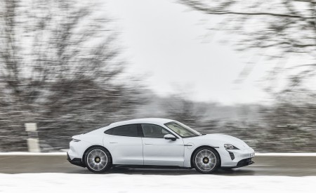 2021 Porsche Taycan (Color: Ice Grey Metallic) Side Wallpapers 450x275 (68)