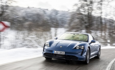 2021 Porsche Taycan (Color: Neptune Blue) Front Wallpapers 450x275 (19)