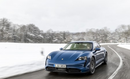 2021 Porsche Taycan (Color: Neptune Blue) Front Wallpapers 450x275 (20)