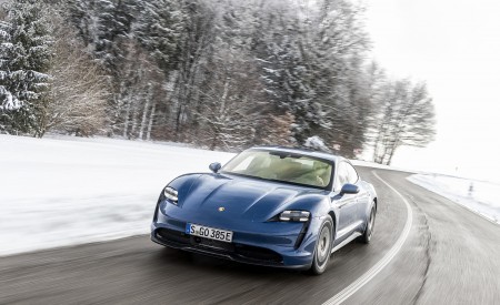 2021 Porsche Taycan (Color: Neptune Blue) Front Wallpapers 450x275 (22)