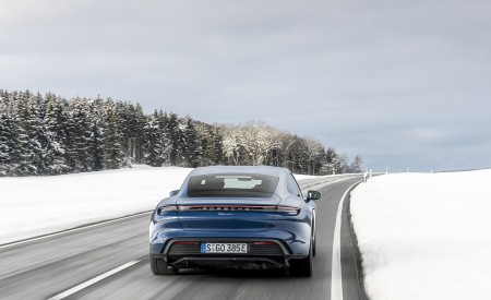 2021 Porsche Taycan (Color: Neptune Blue) Rear Wallpapers 450x275 (27)