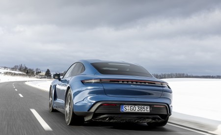 2021 Porsche Taycan (Color: Neptune Blue) Rear Wallpapers 450x275 (28)
