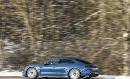 2021 Porsche Taycan (Color: Neptune Blue) Side Wallpapers 450x275 (10)