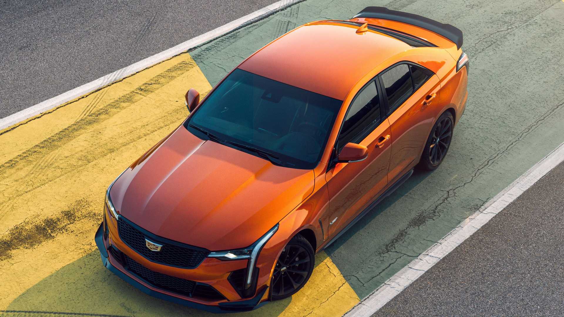 2022 Cadillac CT4-V Blackwing (Color: Blaze Orange Metallic) Top Wallpapers (4)