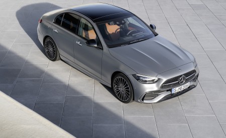 2022 Mercedes-Benz C-Class (Color: Selenite Grey Magno) Front Three-Quarter Wallpapers 450x275 (23)
