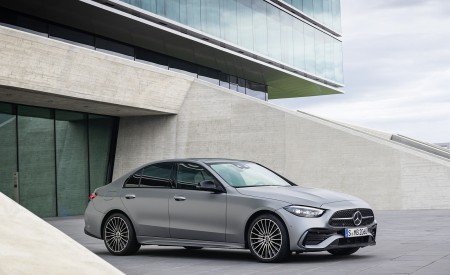 2022 Mercedes-Benz C-Class (Color: Selenite Grey Magno) Front Three-Quarter Wallpapers 450x275 (13)