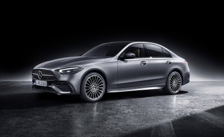 2022 Mercedes-Benz C-Class (Color: Selenite Grey Magno) Front Three-Quarter Wallpapers 450x275 (38)