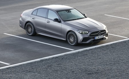 2022 Mercedes-Benz C-Class (Color: Selenite Grey Magno) Front Three-Quarter Wallpapers 450x275 (24)