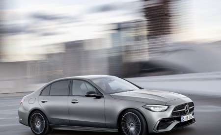 2022 Mercedes-Benz C-Class (Color: Selenite Grey Magno) Front Three-Quarter Wallpapers 450x275 (5)