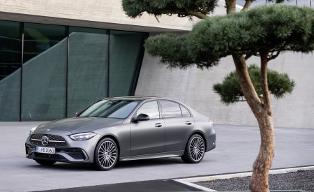 2022 Mercedes-Benz C-Class (Color: Selenite Grey Magno) Front Three-Quarter Wallpapers 450x275 (15)