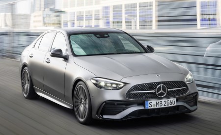 2022 Mercedes-Benz C-Class (Color: Selenite Grey Magno) Front Three-Quarter Wallpapers 450x275 (6)