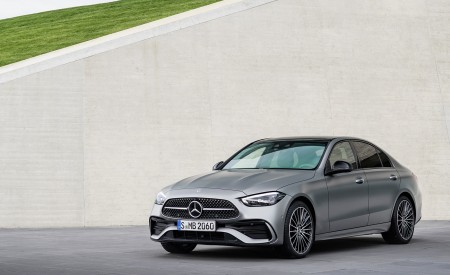 2022 Mercedes-Benz C-Class (Color: Selenite Grey Magno) Front Three-Quarter Wallpapers 450x275 (17)