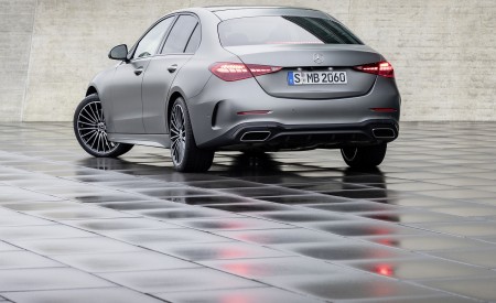 2022 Mercedes-Benz C-Class (Color: Selenite Grey Magno) Rear Three-Quarter Wallpapers 450x275 (12)