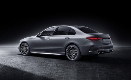 2022 Mercedes-Benz C-Class (Color: Selenite Grey Magno) Rear Three-Quarter Wallpapers 450x275 (41)