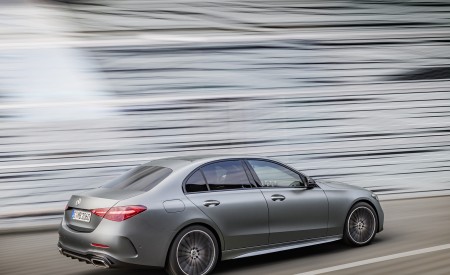 2022 Mercedes-Benz C-Class (Color: Selenite Grey Magno) Rear Three-Quarter Wallpapers 450x275 (8)