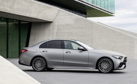 2022 Mercedes-Benz C-Class (Color: Selenite Grey Magno) Side Wallpapers 450x275 (21)
