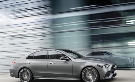 2022 Mercedes-Benz C-Class (Color: Selenite Grey Magno) Side Wallpapers 450x275 (9)