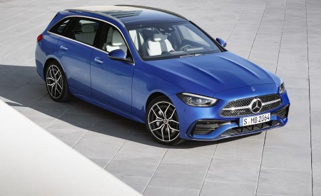 2022 Mercedes-Benz C-Class Wagon T-Model (Color: Spectral Blue) Front Three-Quarter Wallpapers 450x275 (24)