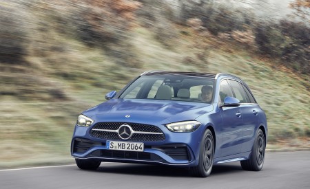 2022 Mercedes-Benz C-Class Wagon T-Model (Color: Spectral Blue) Front Wallpapers 450x275 (8)